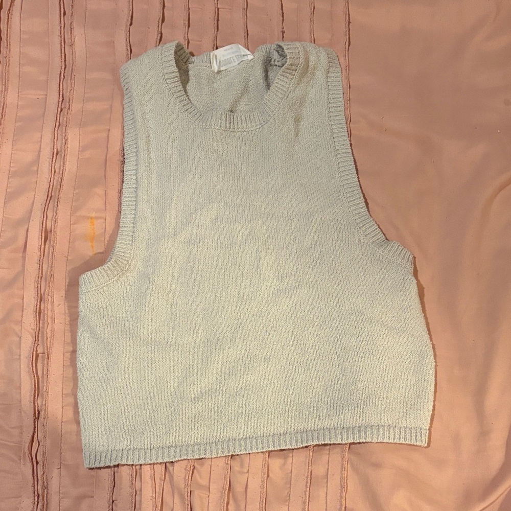 Double Zero Cream Sleeveless Top
